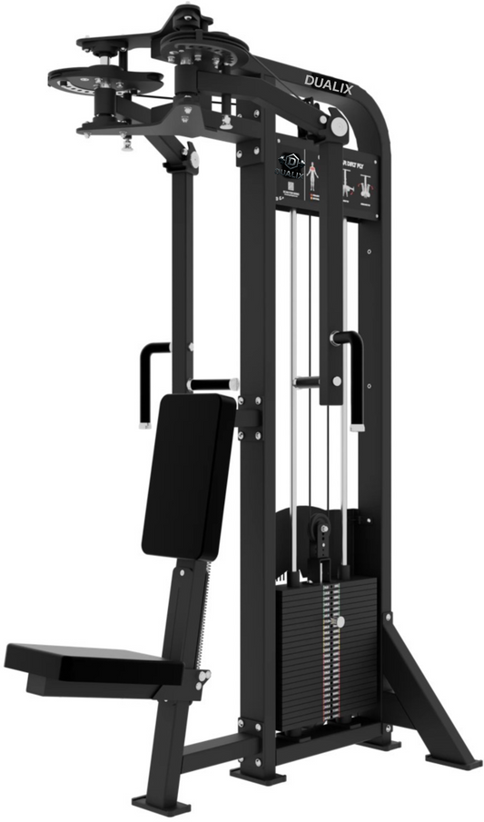 DUALIX Titan Dual Rear Delt en Pec Fly 120 kg – Zwart