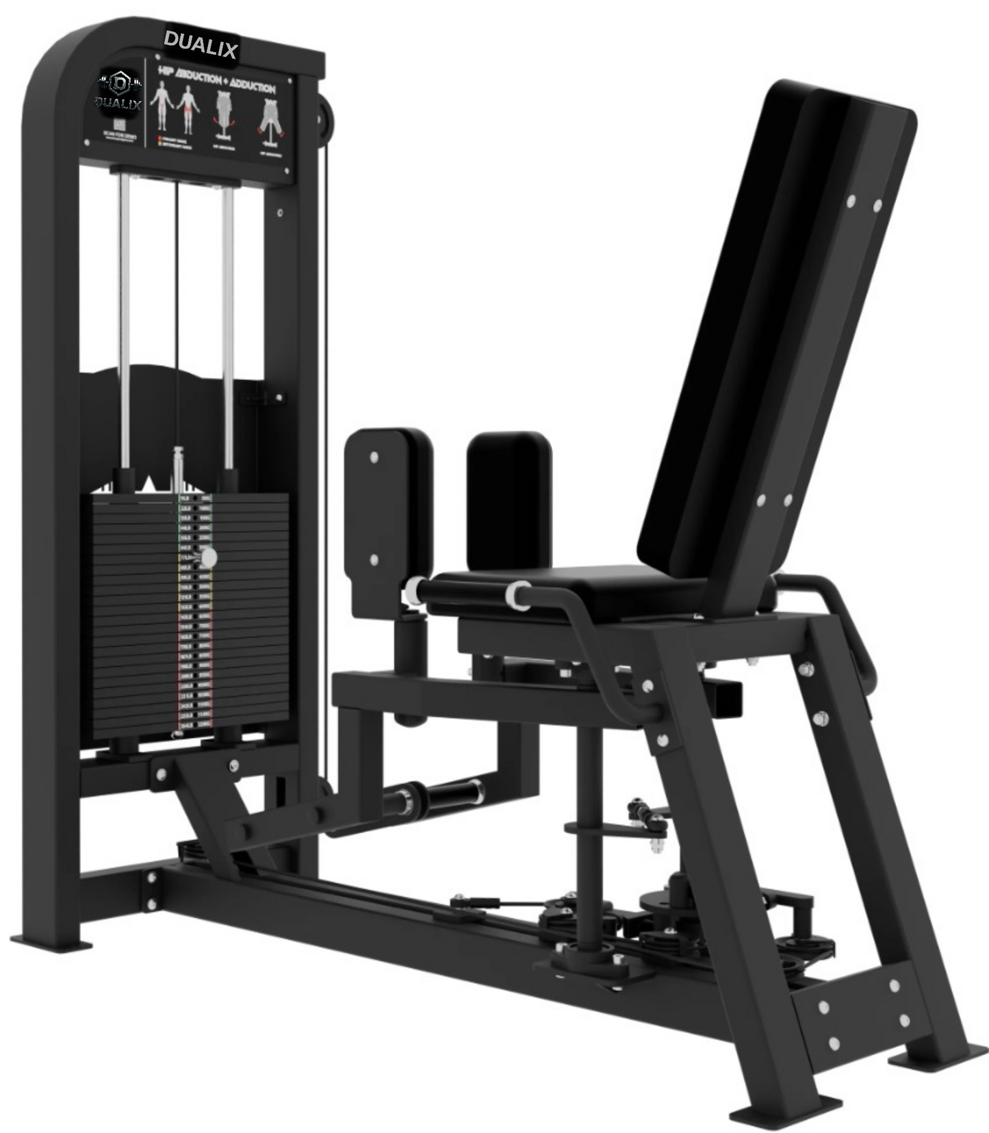DUALIX Titan Dual Abductor en Adductor 120 kg – Zwart