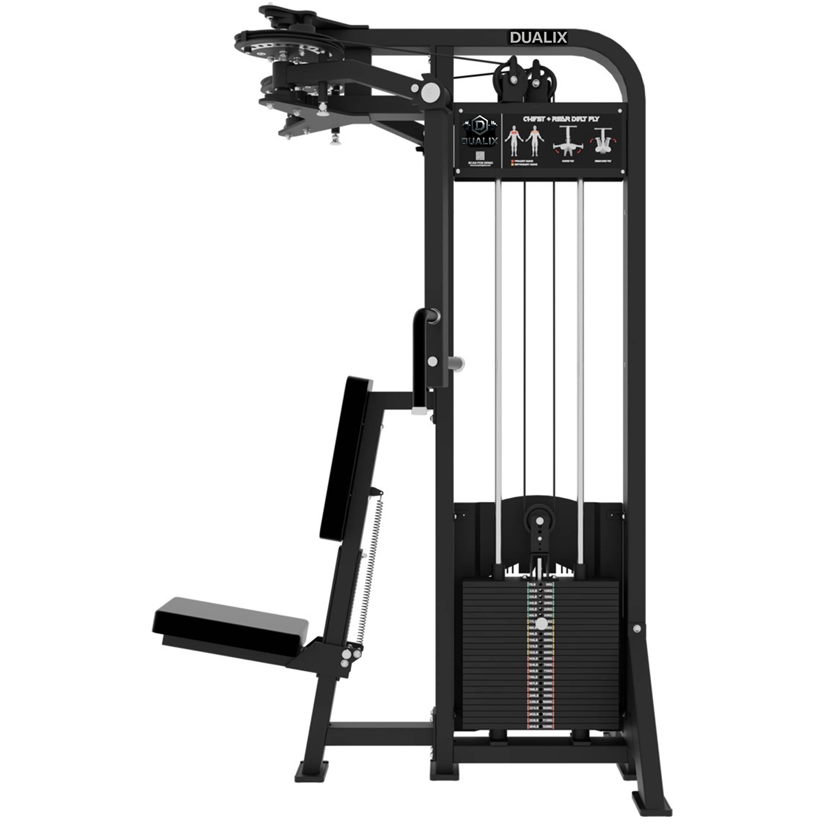 DUALIX Titan Dual Rear Delt and Pec Fly 120 kg – Black