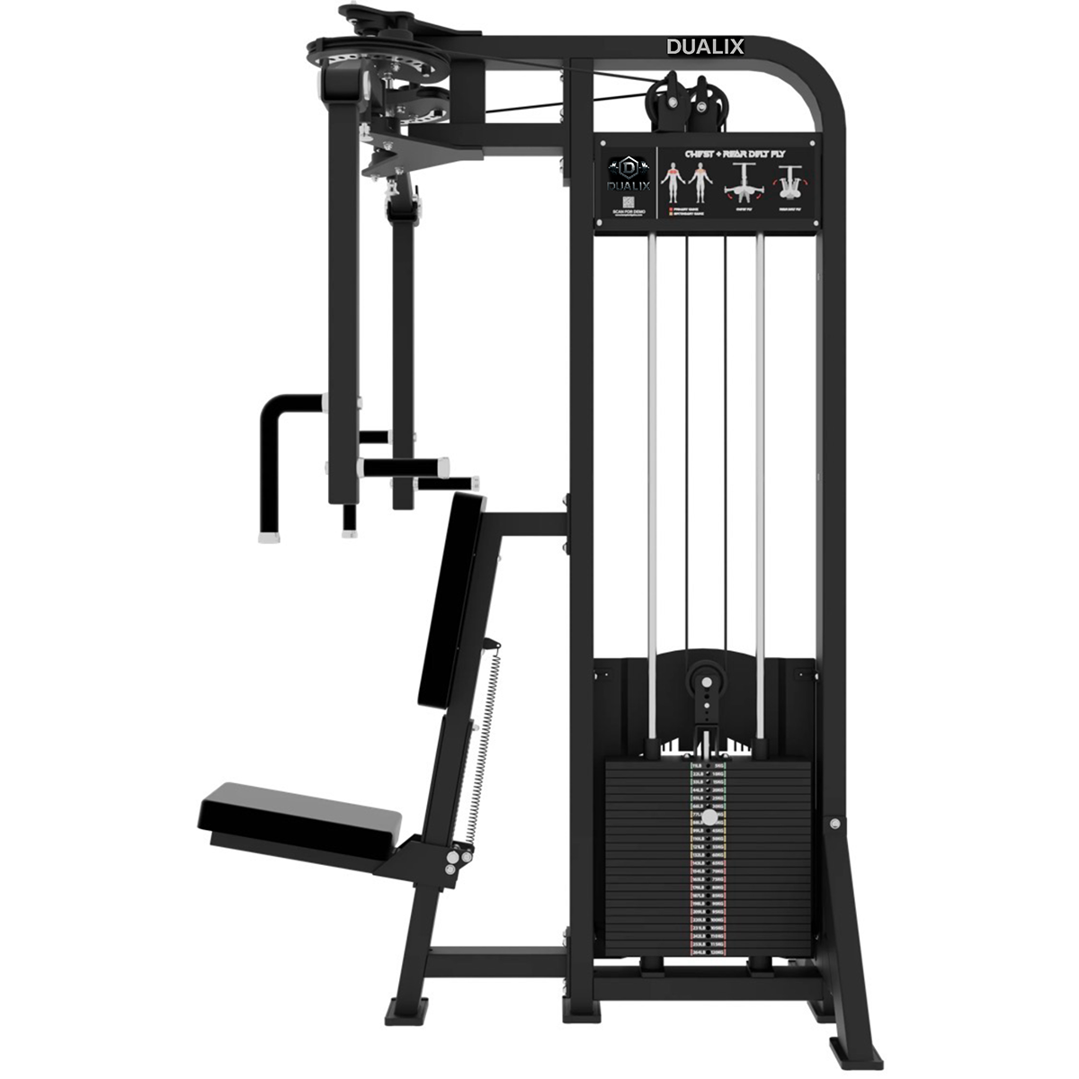 DUALIX Titan Dual Rear Delt and Pec Fly 120 kg – Black